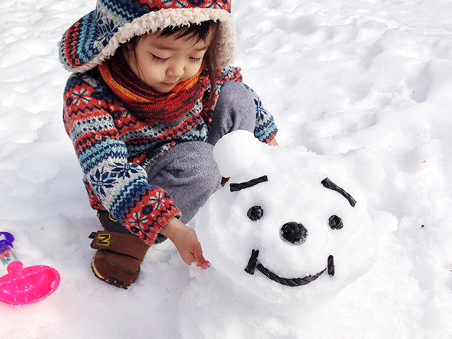 プーさん雪だるま